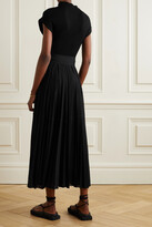 Thumbnail for your product : Proenza Schouler Button-embellished Stretch-jersey And Ribbed-knit Maxi Dress - Black