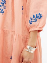 Thumbnail for your product : Muzungu Sisters - Frangipani Floral-embroidered Tiered Dress - Pink Multi