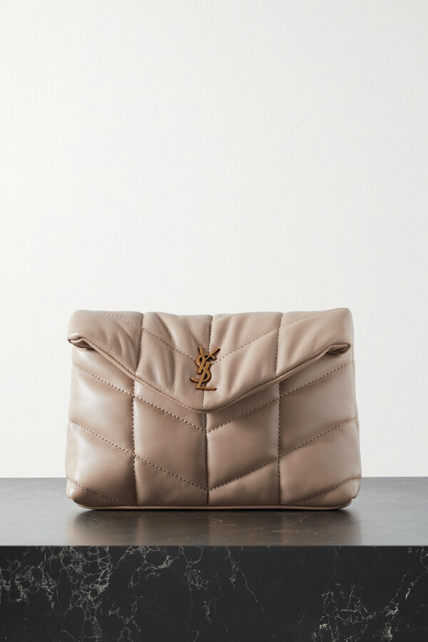 intern anders Bondgenoot Saint Laurent Loulou Puffer Small Quilted Leather Clutch - Neutrals -  ShopStyle