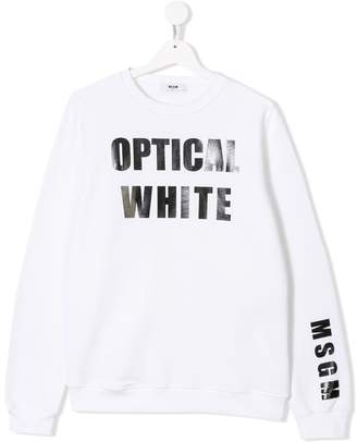 MSGM Kids TEEN slogan print sweatshirt