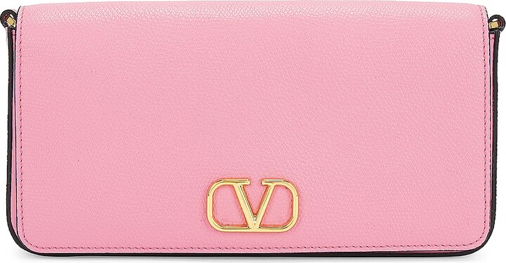 Valentino Garavani V Logo Signature Shoulder Bag in Pink