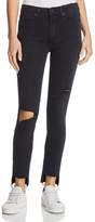 Thumbnail for your product : Paige Hoxton Step-Hem Skinny Ankle Jeans in Black Sky Destructed - 100% Exclusive