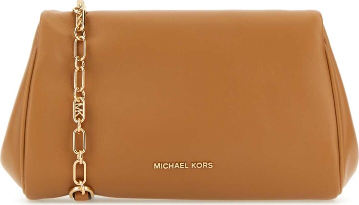 Michael Kors Camel Leather Belle Crossbody Bag