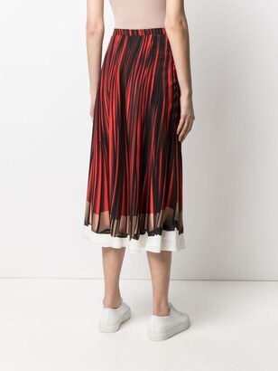 Paul Smith Stripe-Print Silk Skirt