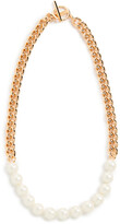 Thumbnail for your product : Kenneth Jay Lane Gold Plate Necklace with Imitation Pearls