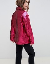 Thumbnail for your product : ASOS DESIGN Petite Sequin Jacket