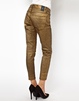 Thumbnail for your product : One Teaspoon Iggy Jean in Coated Gold