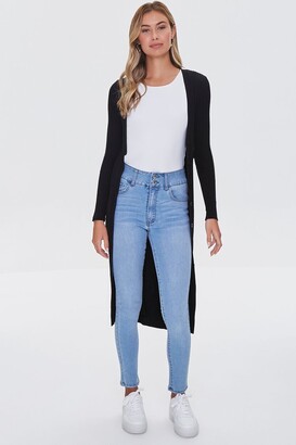 Forever 21 Ribbed Longline Cardigan Sweater