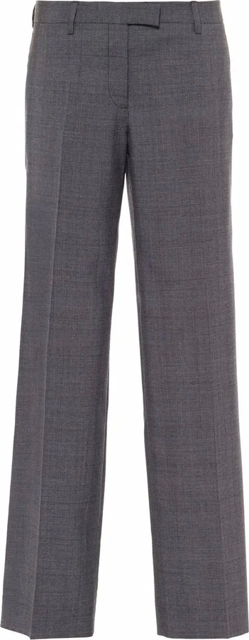 Miu Miu Prince Of Wales check straight leg trousers