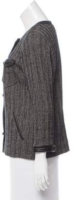 Isabel Marant Leather-Accented Tweed Jacket