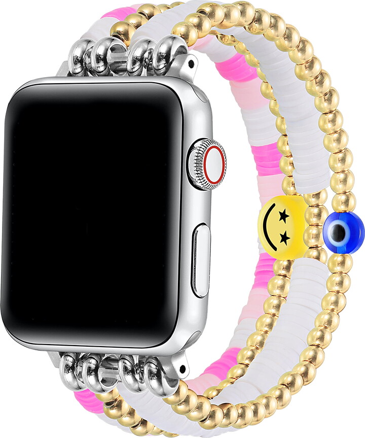 The Posh Tech Womens Multi-Color Bestie Beaded Band for Apple Watch - Sizing Universal