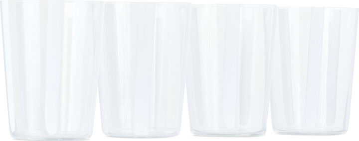 The Conran Shop White Nova Stripe Tumbler Set, 4 pcs