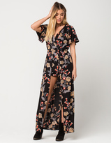 Thumbnail for your product : Angie Floral Surplice Womens Maxi Romper