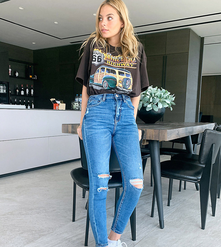 Petite Distressed Jeans | Shop the world's largest collection of fashion |  ShopStyle