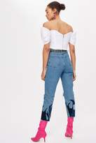 Thumbnail for your product : Topshop Flame Applique Mom Jeans
