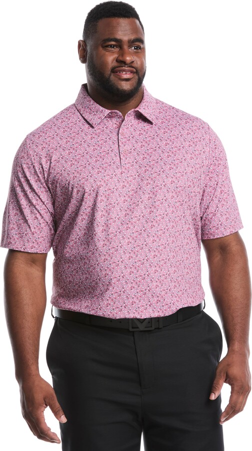 Men's Big & Tall Confetti Print Golf Polo Shirt