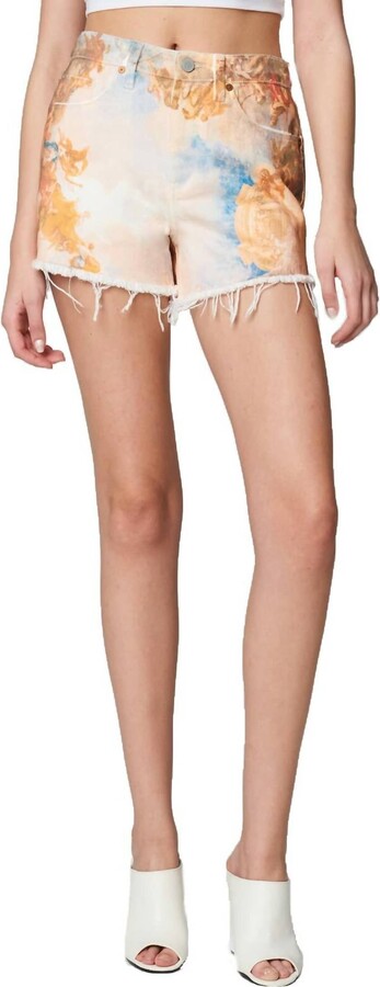Blank NYC Women's Photo Print Five Pocket Cut Off Shorts In Different World