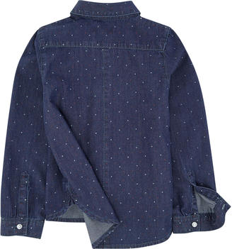 Jean Bourget Stone-washed blue chambray shirt