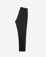 Thumbnail for your product : The Kooples Straight black viscose trousers w/side stripe