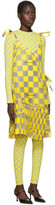 Thumbnail for your product : Off-White Yellow and Grey Checked Bubble Dress