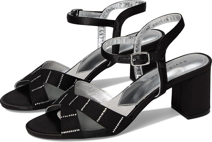 David Tate Cocktail Women's Sandals Black : 8.5 N (AA), Satin