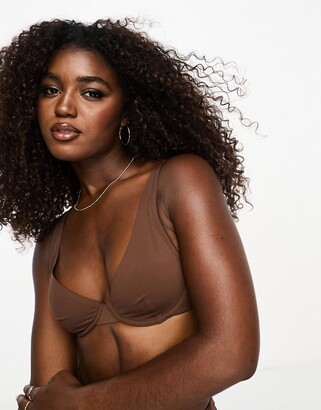 ASOS DESIGN Marina smoothing underwire bra in brown - ShopStyle Plus Size  Lingerie
