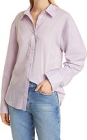 Sculpted Cotton Voile Button-Up Shirt 