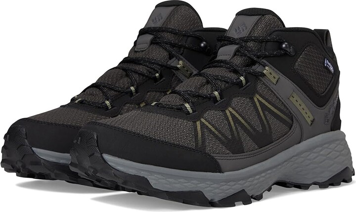 Columbia Peakfreak Rush Mid Outdry Men's Shoes Dark Grey/Stone Green : 12 D - Medium, Canvas/Synthetic