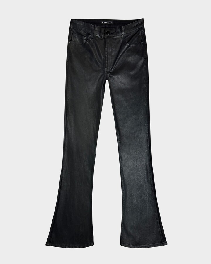 Monfrère Men's Clint Coated Denim Flare Jeans