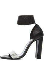 Thumbnail for your product : Hari NICHOLAS Lizard Heels in Black & White