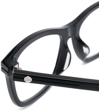 Christian Dior Square-Frame Clear Glasses