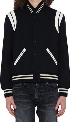 saint laurent teddy varsity jacket