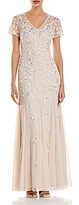 Thumbnail for your product : Adrianna Papell Beaded Godet Gown