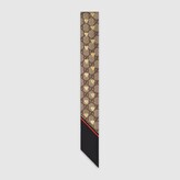 Thumbnail for your product : Gucci GG bees silk neck bow