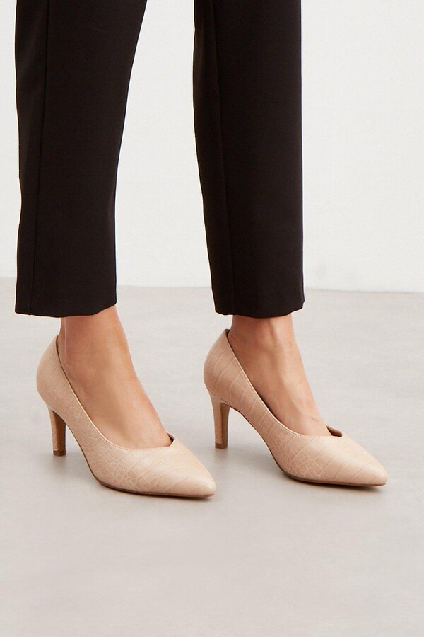 ladies beige court shoes