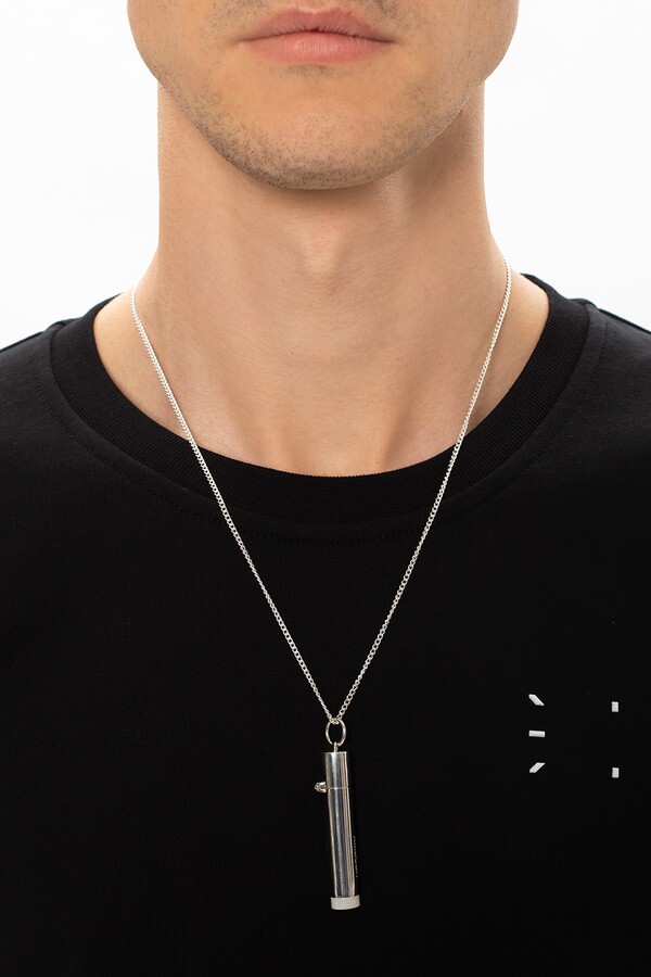 Mens Jewellery Necklaces Ambush Pill Charm Necklace in Silver for Men Metallic 