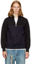 Thumbnail for your product : Sacai Black and Navy Sponge Hoodie