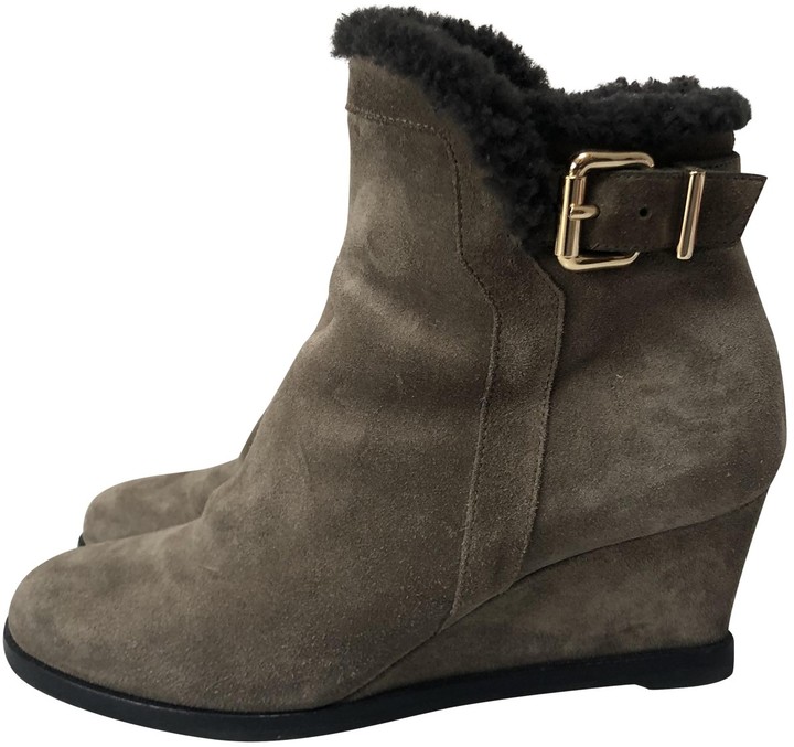 fendi shearling boots