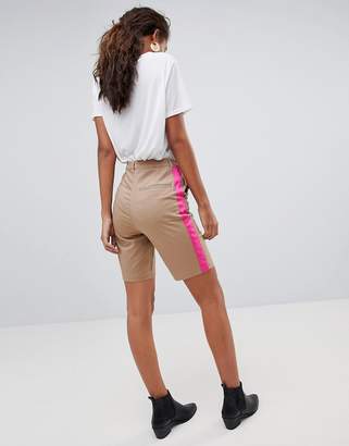 ASOS Tall Design Tall City Shorts With Side Stripe