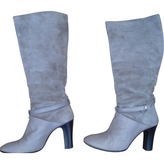 Thumbnail for your product : Les Prairies de Paris Grey Leather Boots