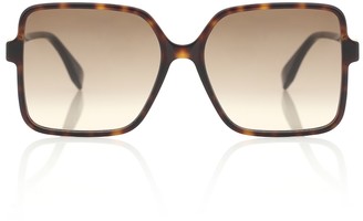 Fendi FF square acetate sunglasses