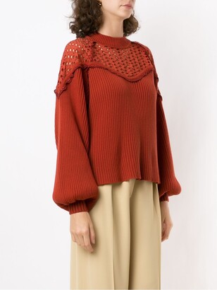 Nk Cut-Out Details Knitted Blouse