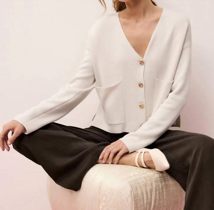 Splendid Women's Libby Cropped Cardigan In White