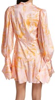 Thumbnail for your product : Acler Coleman Cowlneck Print Satin Mini Dress