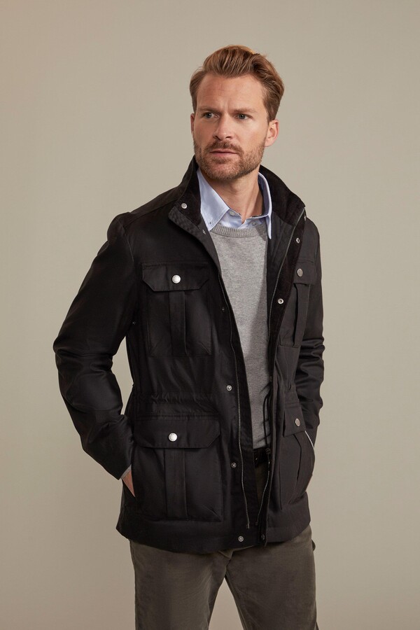 Hinter & Hobart Falmouth Jacket Four Pocket Waxed Coat with Underarm