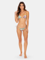 Thumbnail for your product : Luli Fama Luli's Jungle Crystalized Wavey Ruched Back Brazilian Tie Side Bottom
