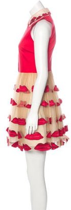 Alice + Olivia Pout Fitted Pouf Dress