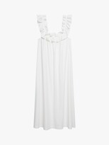 Thumbnail for your product : MANGO Frill Neck Cotton Midi Dress, Off White
