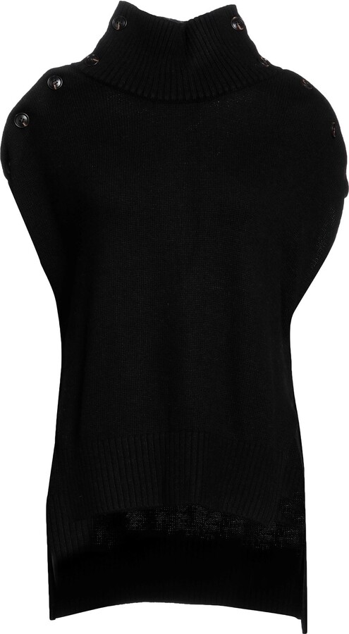 Women's Black Short sleeve Turtle neck Tops | ShopStyle