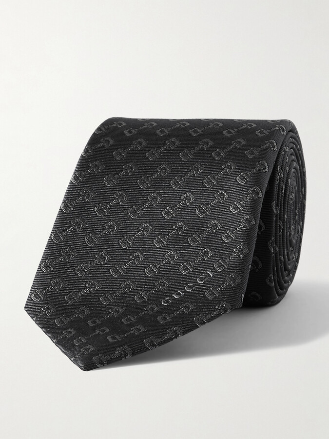 Gucci 7cm Horsebit Silk-Jacquard Tie